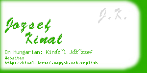 jozsef kinal business card